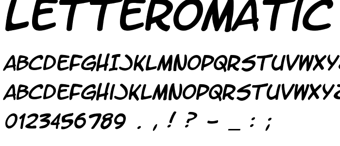 LetterOMatic! Italic font